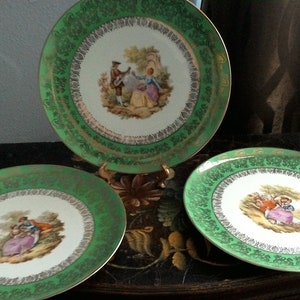 Bavaria Plates, Vintage Fragonards Set Of 3 Plates
