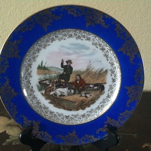 Bayreuth Bavaria Plate, Vintage German Plate, Collector Plate, Hunting Scene Plate