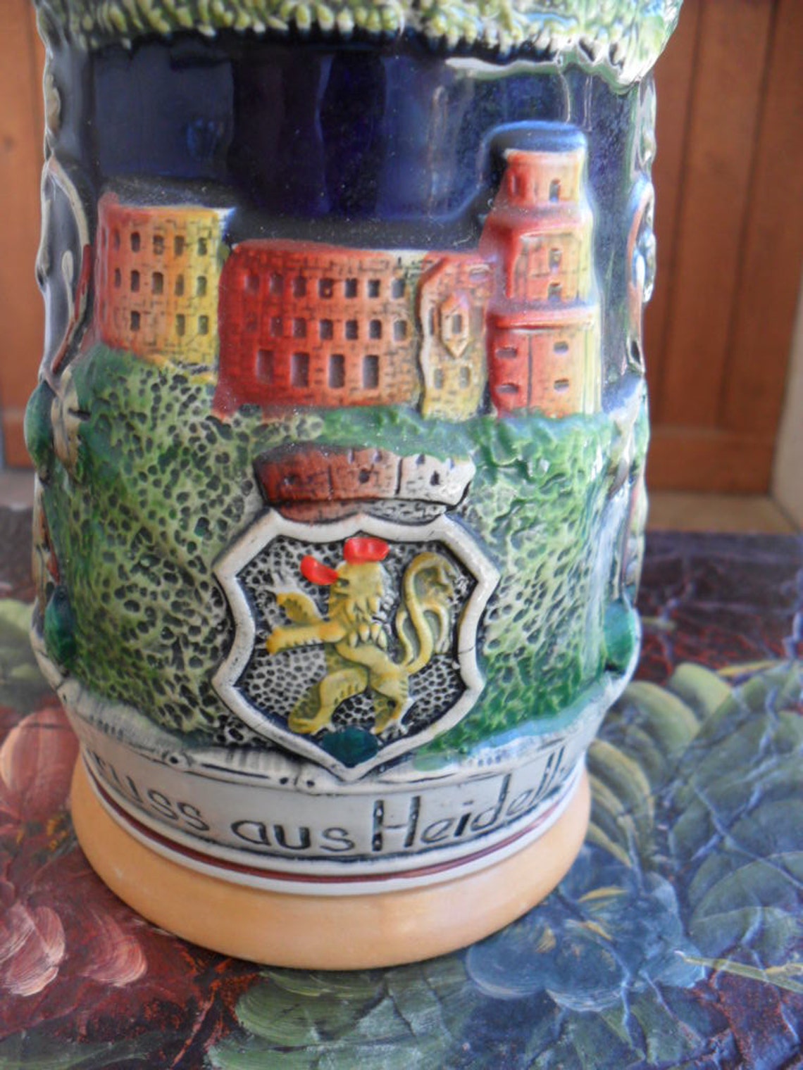 German Stein, Original King Beer Stein, Vintage Stein, Hand Painted Etsy