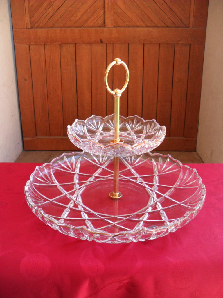 Mikasa Two Tier Server, Tid Bit Server Tray, Crystal Server