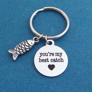 Du bist mein bester Fang, Herz, Fisch, Schlüsselbund, Liebe, Fangen, Schlüsselring, Liebhaber, Beste Freundin, Schwester, Geschenk, Schlüsselanhänger, Schlüsselring, Accessoire