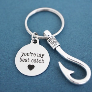 Du bist mein bester Fang, Herz, Fisch, Haken, Schlüsselbund, Liebe, Geburtstag, BFF, Freundschaft, Geschenk, Schlüsselring, Schlüsselanhänger, Schmuck, Accessoire