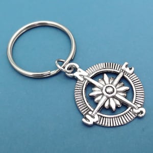 Kompass, Keychain, Nautik, Kompass, Segel, Schlüsselring, Schlüssel, Kette, Schlüssel, Ring, Geschenk, niedlich, Accessoire, Geburtstag, Freundschaft, Geschenk