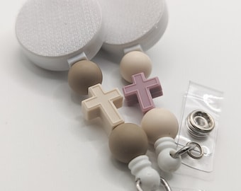 Faith Cross / Interchangeable Badge Reel