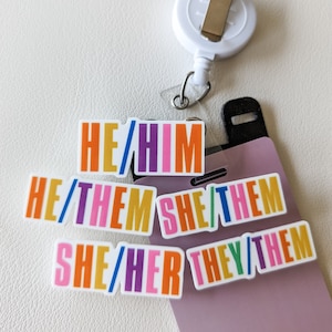 Badge Topper / CHARM COLLECTION  - Pronoun - Charm Only