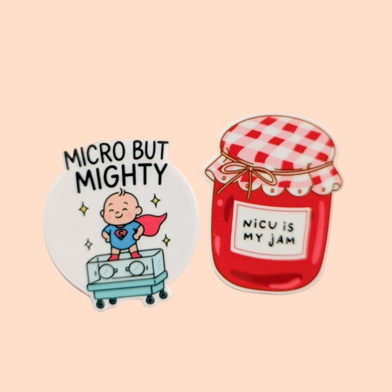 NICU Micro But Mighty Add-On | Neonatal Nurse Badge Topper | NICU Is My Jam Gift for Healthcare Workers