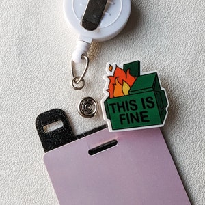 Badge Topper / CHARM COLLECTION - This is Fine - Charm Only/ 2C9