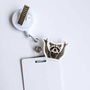 Badge Topper / CHARM COLLECTION -Larger  Raccoon - Charm Only / 1C40