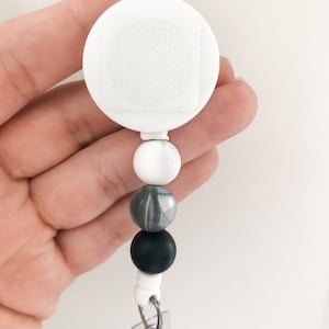 Decorative BLACK Interchangeable Badge Reel