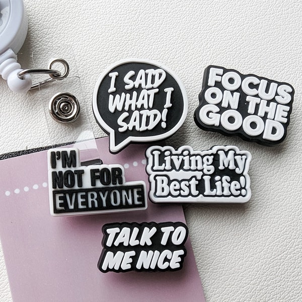 Badge Topper / CHARM COLLECTION - Phrases - Charm Only