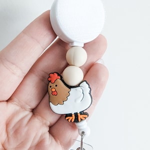 Chicken Interchangeable Badge Reel