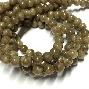6mm Brown Agate Gemstone Beads - 14inch Full strand - Round Gemstone Beads