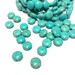 30pcs 10mm Turquoise Flat Round Gemstone Beads - Coin Beads - Permanent Finish
