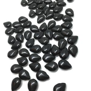 30pcs Black Turquoise Teardrop Gemstone Beads - Permanent Finish - 10mm x 14mm