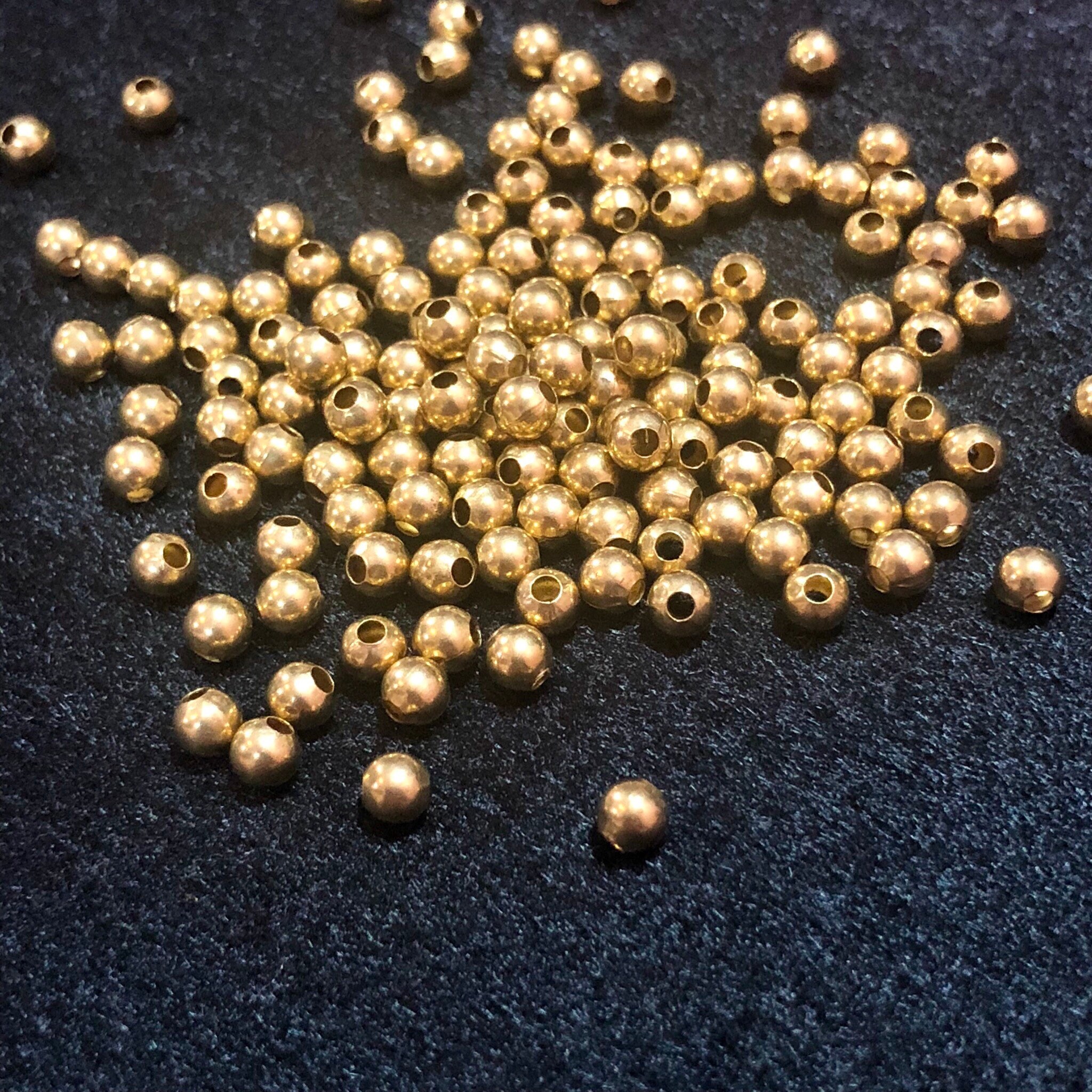 5mm Round Brass Beads 150 pcs Raw Brass Beads Etsy