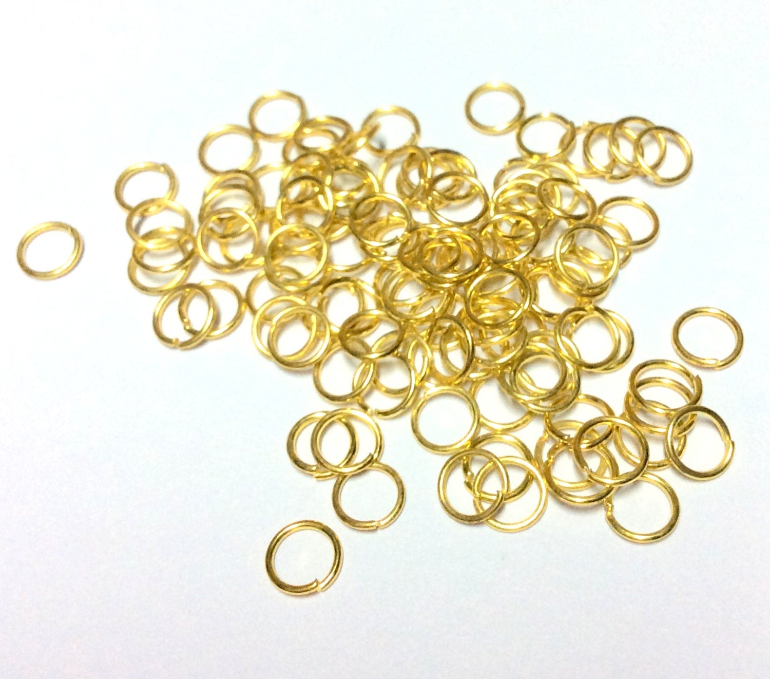 6mm Gold Plated Stainless Steel Open Jump Rings Etsy