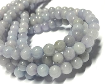 Cuentas de piedras preciosas de calcedonia de 6 mm - hebra completa de 14,5 pulgadas - Cuentas redondas de piedras preciosas