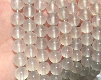 10mm Natural Crystal Quartz Gemstone Beads - 15.5 inch Full strand - Round Gemstone Beads