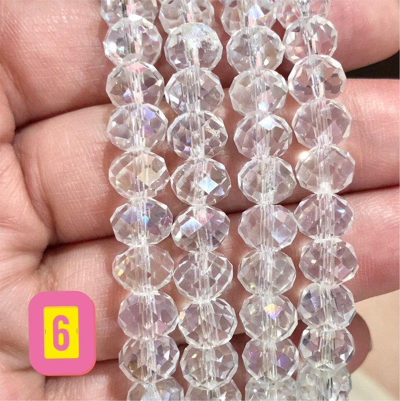 8 Mm Crystal Faceted Beads Glass Crystal Beads Czech Glass Etsy