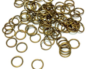 7mm Antique Brass Open Jump Rings