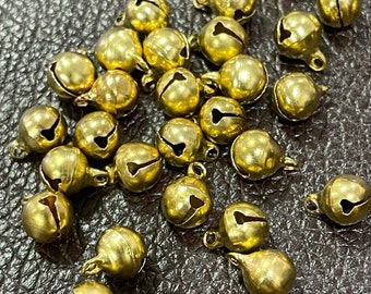 6mm Gold Jingle Bells - Brass Bells - Brass Beads