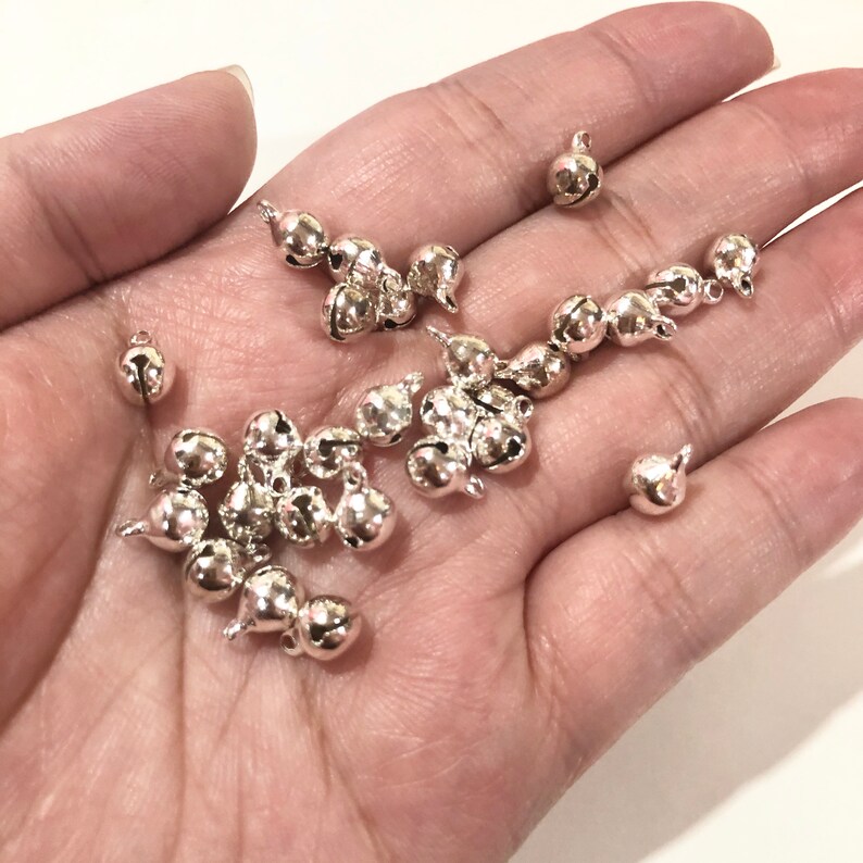 6mm Silver Jingle Bells Silver Bells Silver Plated Beads Etsy