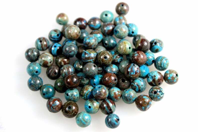 8mm Blue Sky Jasper Gemstone Beads 14 Inch Full Strand Etsy