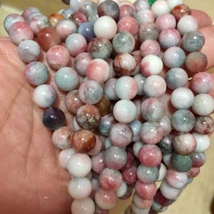 8mm Light Candy Jade Gemstone Beads - 15inch Full strand - Round Gemstone Beads - Fu Lu Shou beads