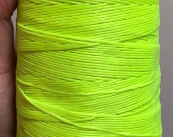 Neon Green Waxed Cord - Cotton Waxed Cord