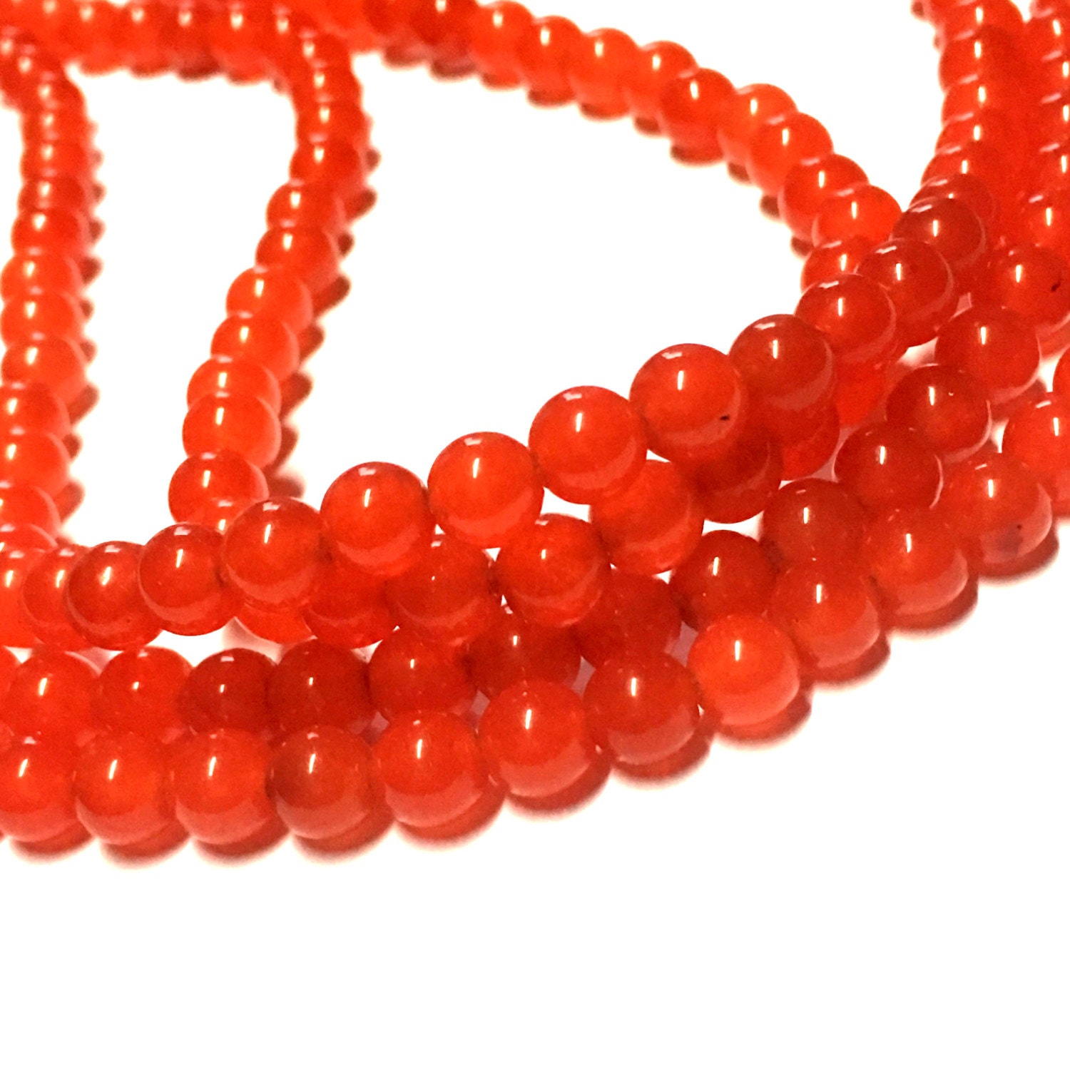 6mm Red Quartz Gemstone Beads 14.5inch Full strand Round Etsy