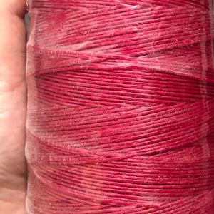 Dark Pink Waxed Cord - Raspberry Color - Nylon Waxed Cord