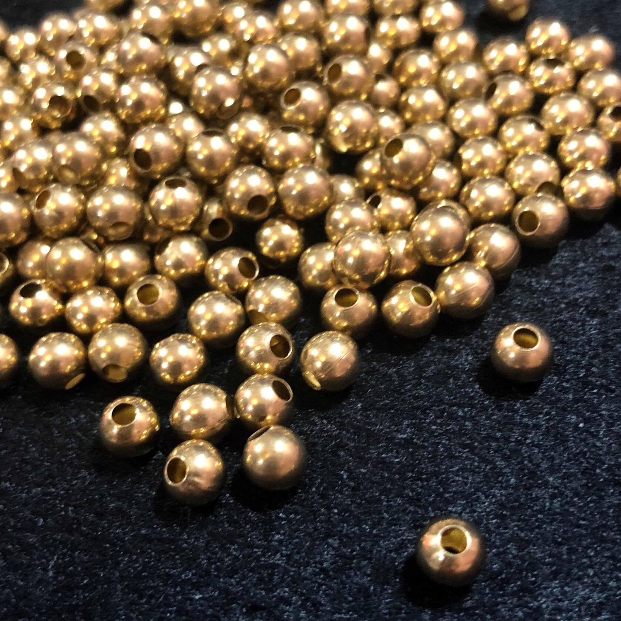 5mm Round Brass Beads 150 pcs Raw Brass Beads Etsy
