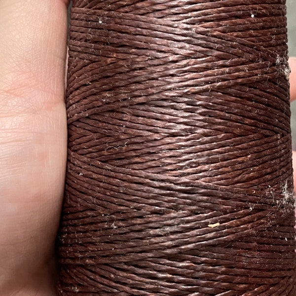 Chocolate Brown Waxed Cord - Cotton Waxed Cord - 0.8 and 1 mm size