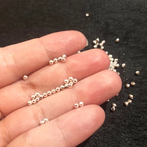 2.4 mm Round Silver Beads 1000 pcs  - Silver Plated Beads
