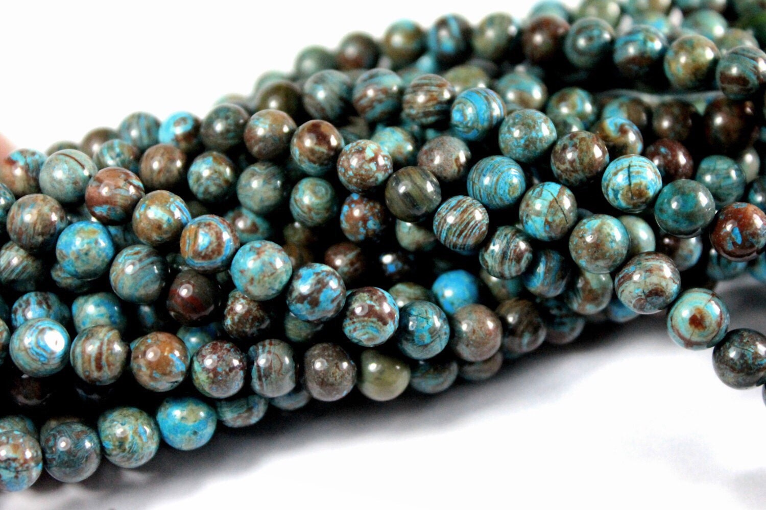 4mm Blue Sky Jasper Gemstone Beads 15.5 Inch Full Strand Etsy