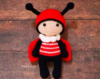 Ladybug Amigurumi Crochet Doll Pattern (PDF Pattern)