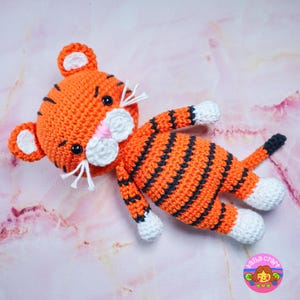 Blaze The Tiger Amigurumi Crochet Doll Pattern, Tiger Amigurumi Pattern, Crochet Doll Pattern