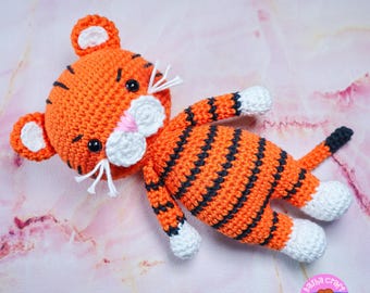 Blaze the Tiger Crochet Doll Pattern: Amigurumi Toy (PDF)