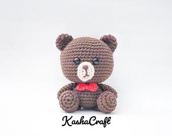 Crochet Bear Pattern, Rusty, Grizzly Bear Amigurumi Instructions