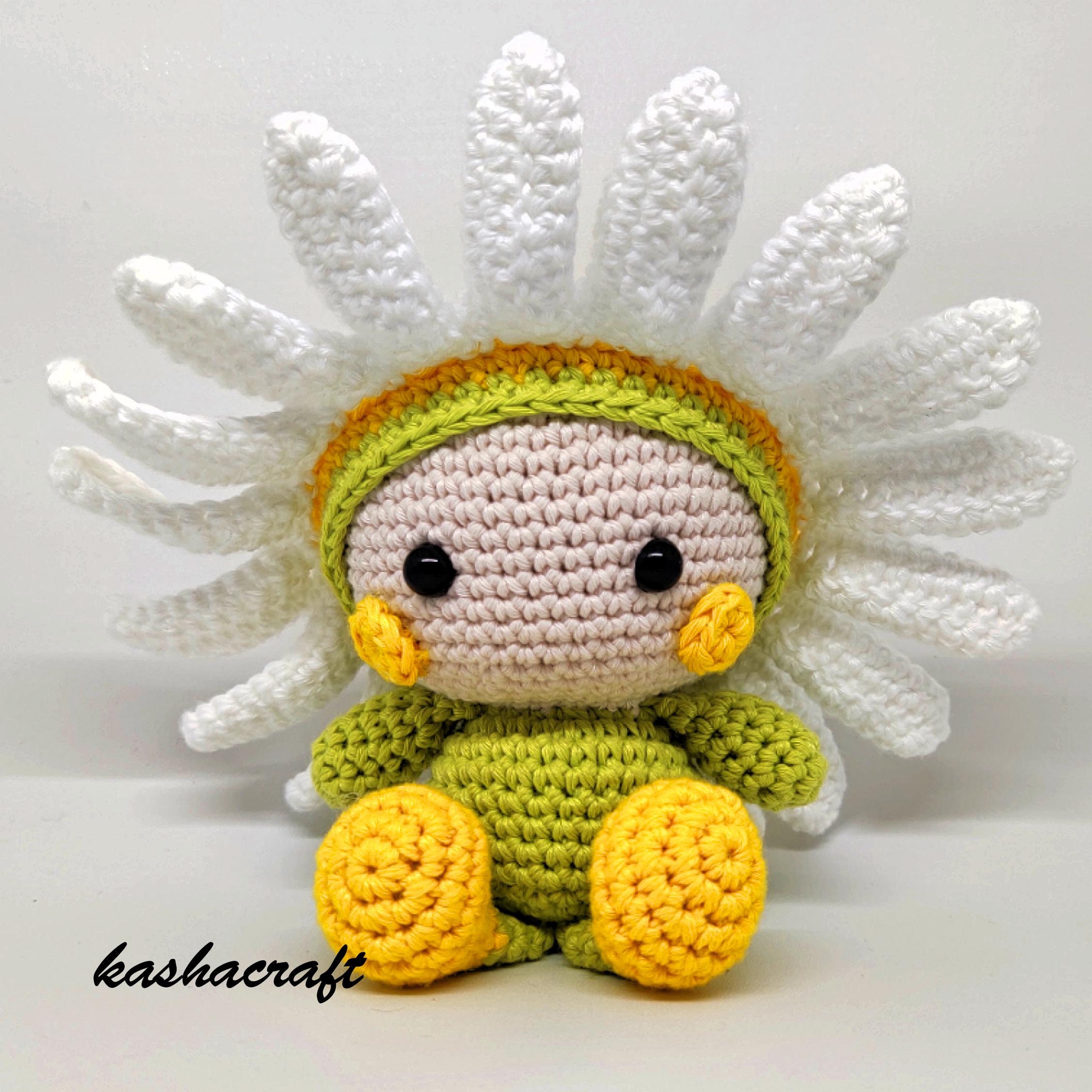 38 Daisy Crochet Patterns for Gifts, Home Decor, and Easy Floral Makes 13 Daisy Flower Amigurumi Crochet Doll