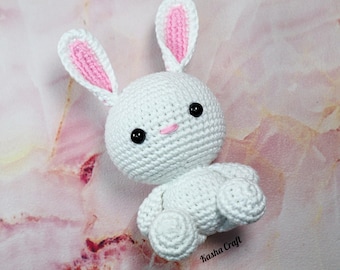 Amigurumi Rabbit Crochet Pattern for Cloud Bunny Plushie (PDF Pattern)
