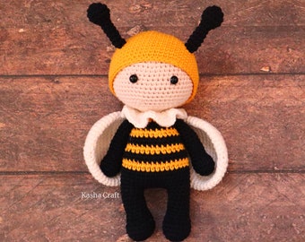 Billie The Bee Amigurumi Crochet Doll Pattern (PDF Pattern)