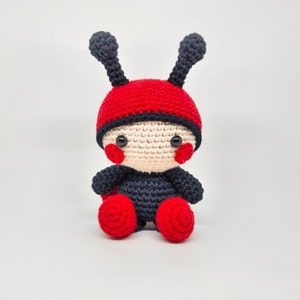 Amigurumi Cute Little Ladybug Clarke Crochet Doll Pattern Instructions, Amigurumi Ladybug, Crochet Ladybug