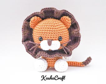 Lion Crochet Doll Pattern, Ted The Lion Amigurumi Instruction