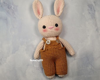Bunny Rabbit Crochet Doll Rotatable Head Amigurumi Pattern