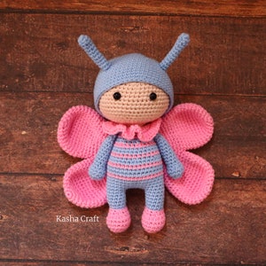 Insects Amigurumi Crochet Doll Pattern for Butterfly, Bee, Dragonfly, Ladybug (PDF Pattern) image 5