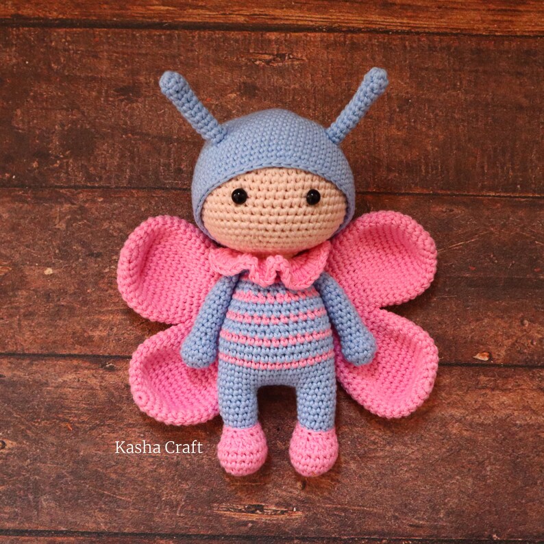 Insects Amigurumi Crochet Doll Pattern for Butterfly, Bee, Dragonfly, Ladybug (PDF Pattern) image 5