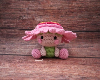 Gerbera Flower Amigurumi Crochet Doll Pattern (PDF Pattern)