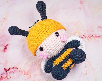 Amigurumi Bee Crochet Doll Pattern for Bumblebee (PDF Pattern)