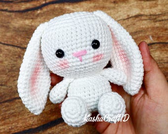 Amigurumi Bunny Crochet Pattern – Long Ear Rabbit PDF (Easy-Medium)